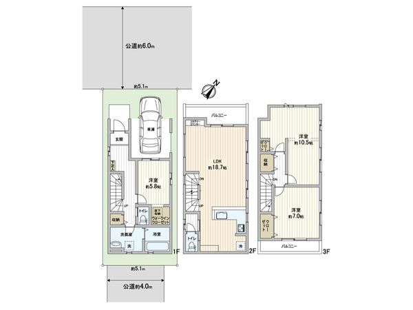 蕨市南町1丁目 新築戸建 2号棟 間取図(平面図) 蕨市南町1丁目 新築戸建 2号棟 間取図(平面図)