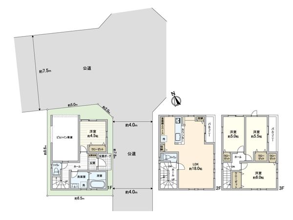 蕨市南町1丁目 新築戸建 2号棟 間取図(平面図) 蕨市南町1丁目 新築戸建 2号棟 間取図(平面図)