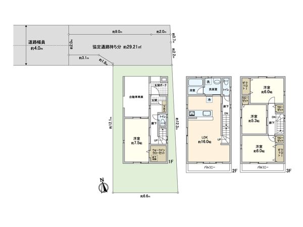 蕨市北町4丁目 間取図(平面図) 蕨市北町4丁目 間取図(平面図)