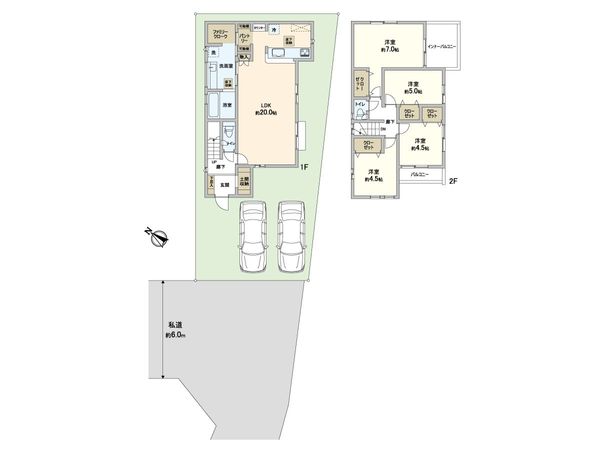 川口市大字赤井 新築戸建 間取図(平面図) 川口市大字赤井 新築戸建 間取図(平面図)