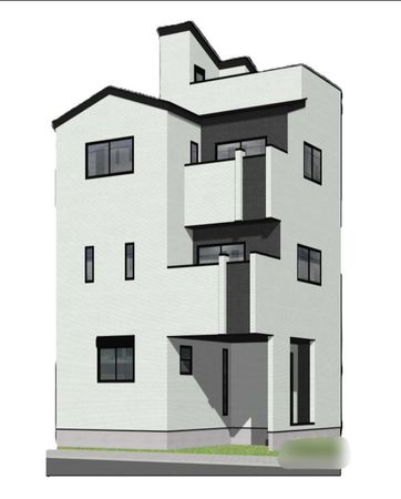 蕨市塚越1丁目 新築戸建 外観パース図