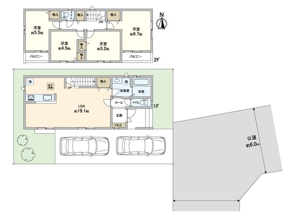 川口市大字伊刈 新築戸建 間取図(平面図)