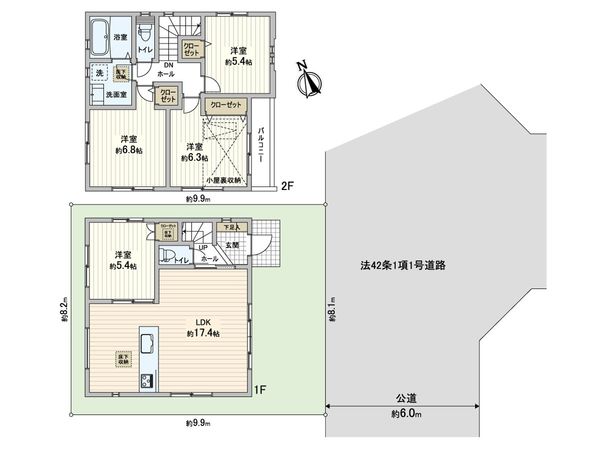 蕨市中央7丁目 新築戸建 間取図(平面図) 蕨市中央7丁目 新築戸建 間取図(平面図)