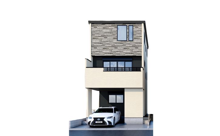 蕨市南町3丁目 新築戸建 1号棟 外観パース図 蕨市南町3丁目 新築戸建 1号棟 外観パース図