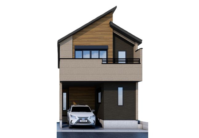 蕨市南町3丁目 新築戸建 2号棟 外観パース図 蕨市南町3丁目 新築戸建 2号棟 外観パース図