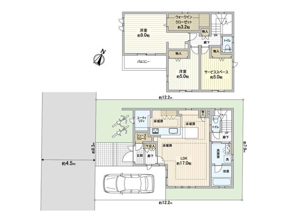ヘーベルタウン蕨市中央2丁目旧分譲地 間取図(平面図) ヘーベルタウン蕨市中央2丁目旧分譲地 間取図(平面図)