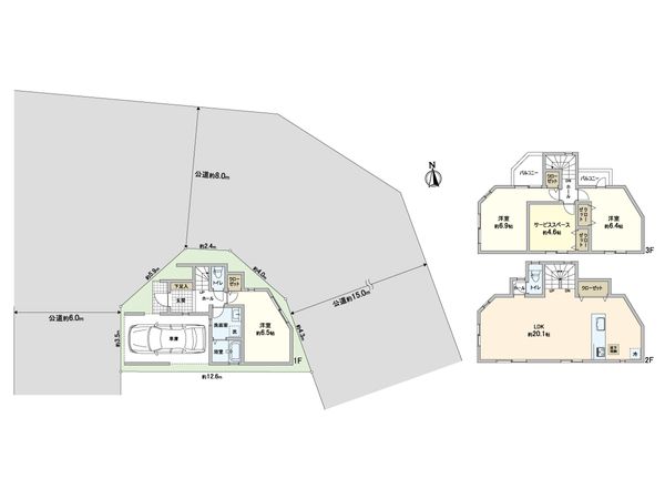 蕨市塚越7丁目 新築戸建 1号棟 間取図(平面図) 蕨市塚越7丁目 新築戸建 1号棟 間取図(平面図)