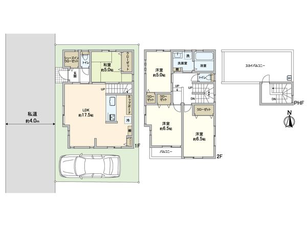 川口市大字伊刈 新築戸建 間取図(平面図) 川口市大字伊刈 新築戸建 間取図(平面図)