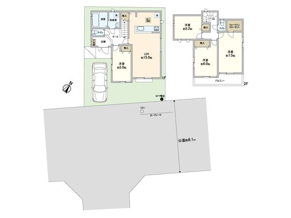 川口市大字木曽呂 新築戸建 間取図(平面図) 川口市大字木曽呂 新築戸建 間取図(平面図)