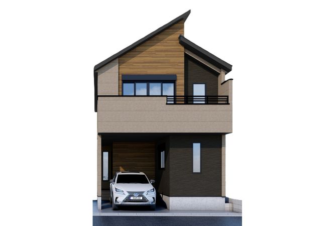 蕨市南町3丁目 新築戸建 2号棟 外観パース図 蕨市南町3丁目 新築戸建 2号棟 外観パース図