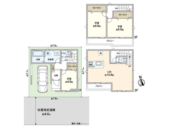 川口市芝富士1丁目 新築戸建 間取図(平面図) 川口市芝富士1丁目 新築戸建 間取図(平面図)