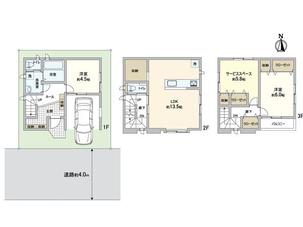 川口市大字伊刈 新築戸建 B号棟 間取図(平面図) 川口市大字伊刈 新築戸建 B号棟 間取図(平面図)