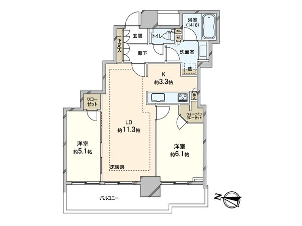 シティタワー蕨 間取図(平面図) 間取図(平面図)