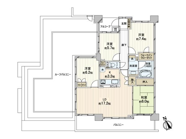 レクセルガーデン蕨 間取図(平面図)