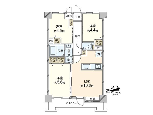 ライオンズマンション川口青木町公園 間取図(平面図) ライオンズマンション川口青木町公園 間取図(平面図)