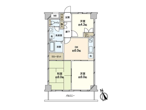 Grace Court蕨 間取図(平面図)