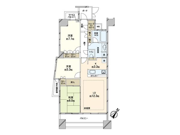 D’クラディア蕨 間取図(平面図)