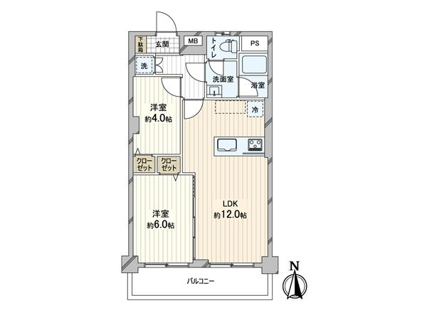 コーポわらび 間取図(平面図) 間取図(平面図)