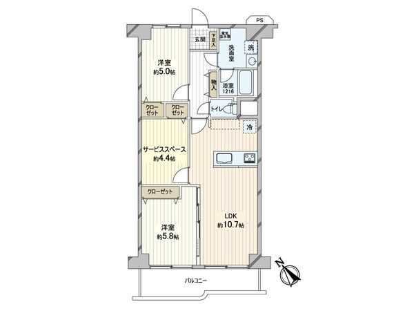 蕨サンハイツ 間取図(平面図)