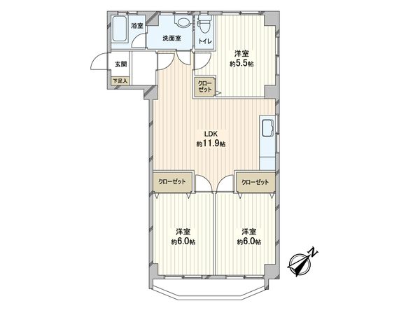 第3谷島ビル 間取図(平面図) 第3谷島ビル 間取図(平面図)