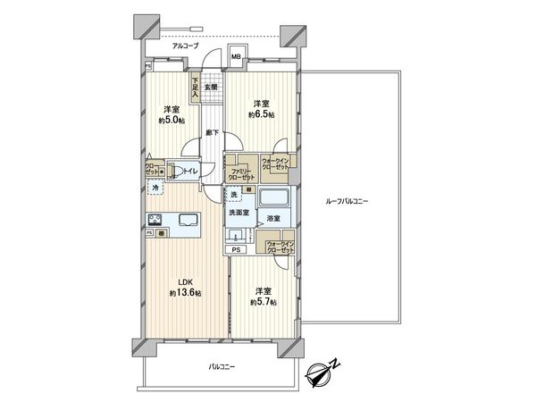 デュオコート南浦和彩の杜 間取図(平面図) デュオコート南浦和彩の杜 間取図(平面図)