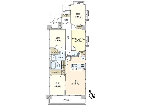 グランシエロ蕨 間取図(平面図)