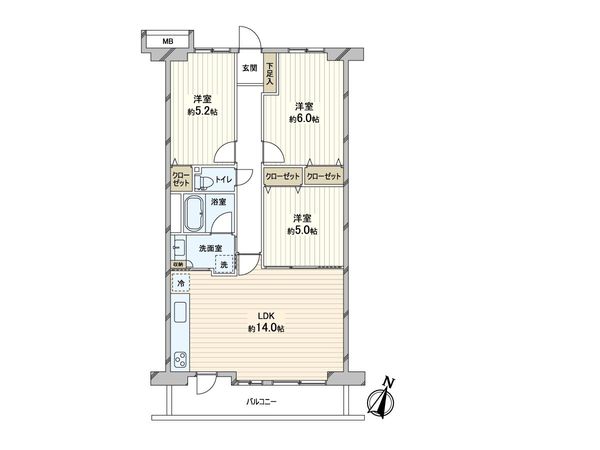 グリーンライフ蕨市民公園 間取図(平面図) 間取図(平面図)