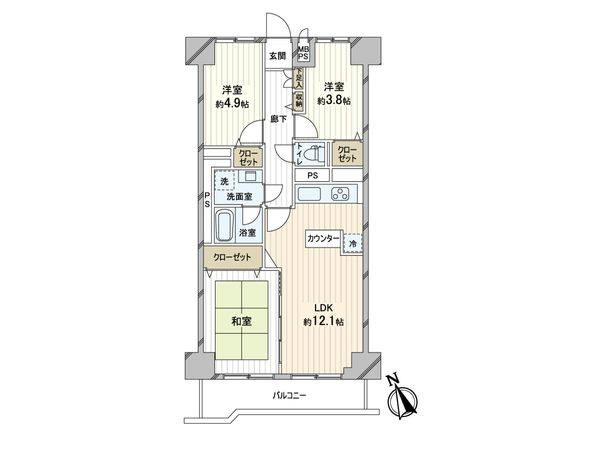 南浦和パークハイツ 間取図(平面図)