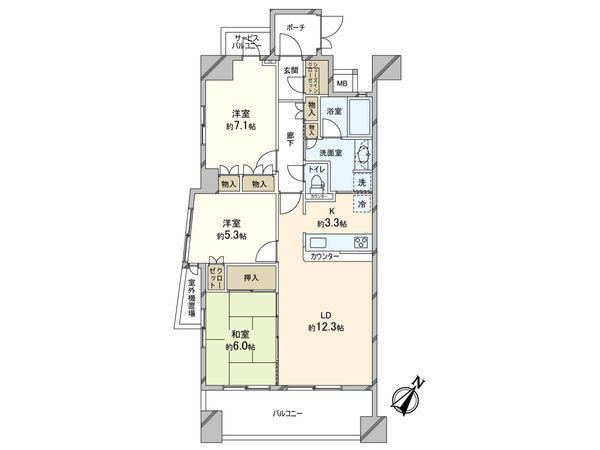 D’クラディア蕨 間取図(平面図) 間取図(平面図)