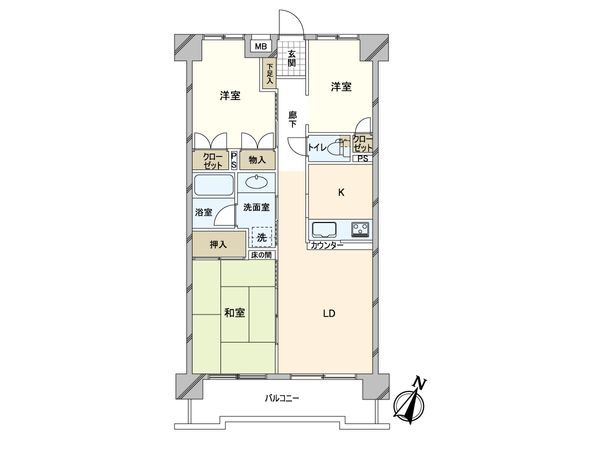 東川口第四サニーコート 間取図(平面図)
