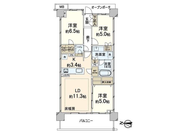 プラウド蕨 間取図(平面図) プラウド蕨 間取図(平面図)