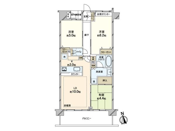 レリア蕨塚越 間取図(平面図) レリア蕨塚越 間取図(平面図)