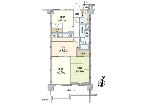 朝日プラザ川口芝 間取図(平面図) 朝日プラザ川口芝 間取図(平面図)