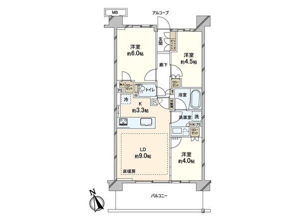 ヴィークコート蕨南町桜並木 間取図(平面図) ヴィークコート蕨南町桜並木 間取図(平面図)