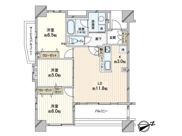 ラ・アトレ蕨 間取図(平面図) ラ・アトレ蕨 間取図(平面図)