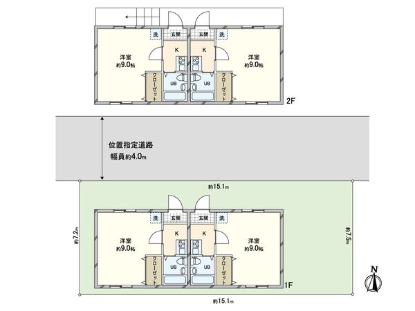 川口市芝4丁目 一棟アパート 間取図(平面図)