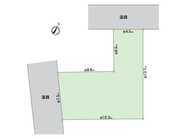 中区元町1丁目(借地権付戸建) 区画図