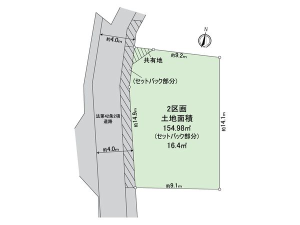 中区滝之上(土地)2区画 区画図