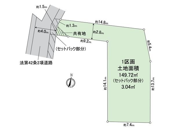 中区滝之上(土地)1区画 区画図