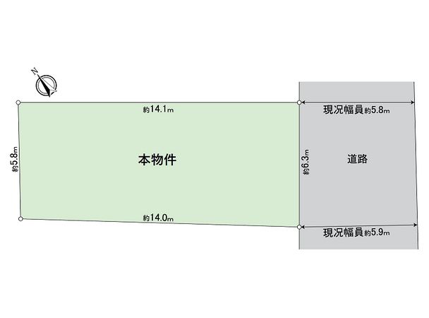 中区簑沢(土地) 区画図
