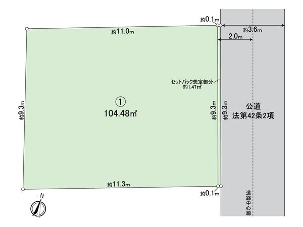中区元町5丁目(土地)1区画 区画図 中区元町5丁目(土地)1区画 区画図