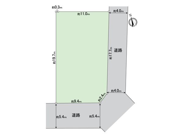 中区本牧満坂(古家付土地) 区画図
