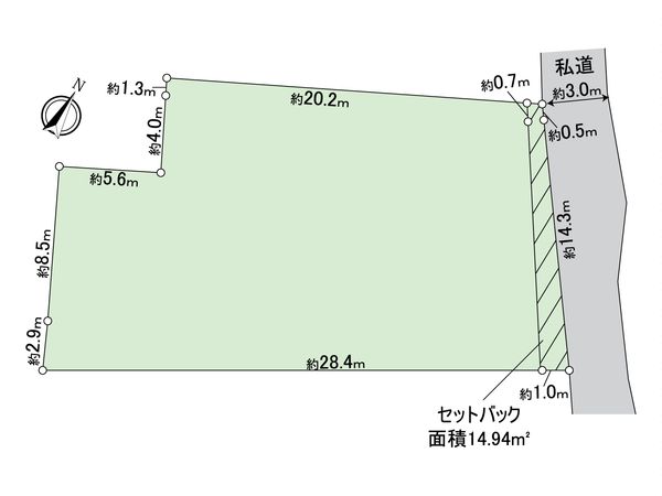 中区鷺山(土地) 区画図 中区鷺山(土地) 区画図