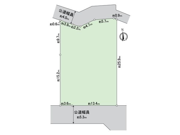 中区本牧満坂(土地) 区画図 中区本牧満坂(土地) 区画図