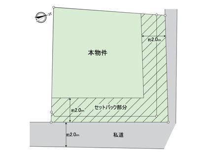 中区山元町1丁目(古家付土地) 区画図
