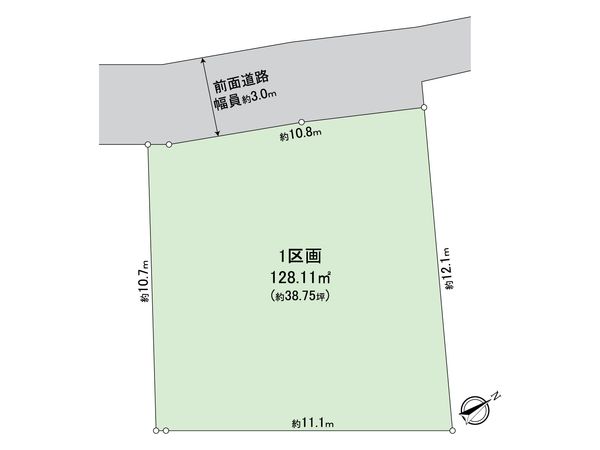 中区鷺山(土地)1区画 区画図 中区鷺山(土地)1区画 区画図