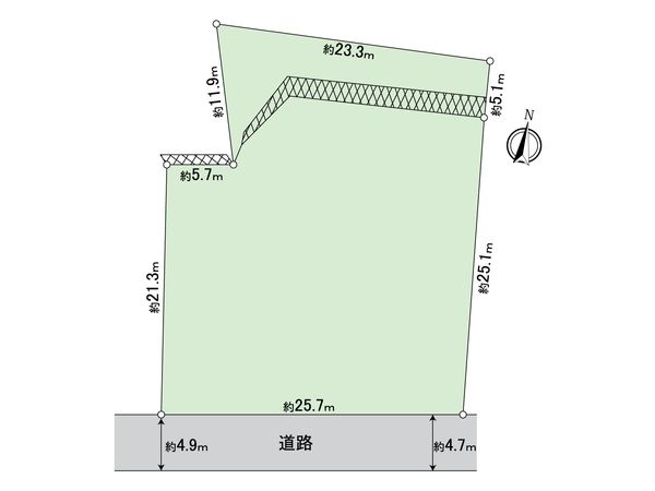 中区根岸旭台邸宅用地(古家付土地) 区画図 中区根岸旭台邸宅用地(古家付土地) 区画図