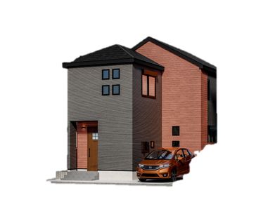 南区唐沢(新築戸建)2号棟 外観パース図