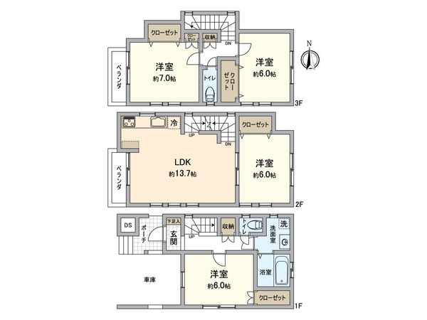 南区八幡町(戸建) 間取図(平面図) 間取図(平面図)
