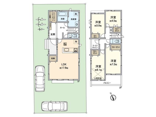 中区本牧大里町(新築戸建) 間取図(平面図)